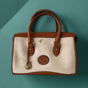 Dooney & Bourke White and Tan Satchel
